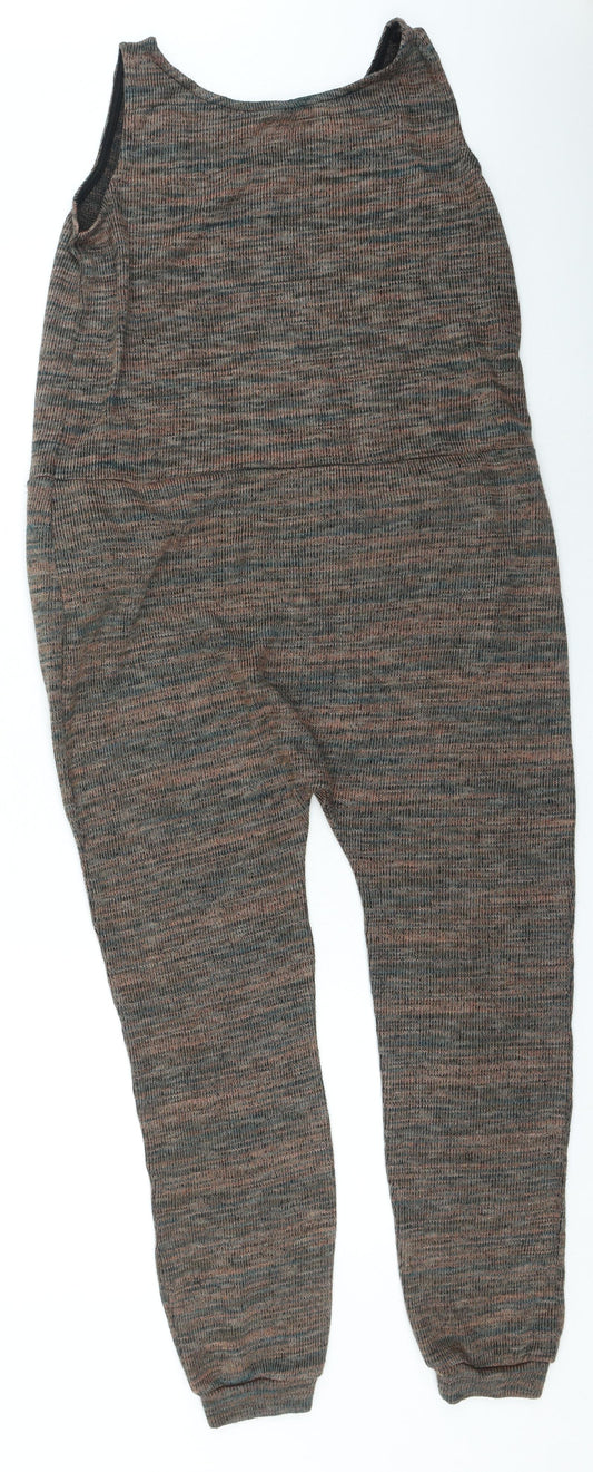 ASOS Womens Multicoloured Striped Polyester Jumpsuit One-Piece Size 6 L21 in Pullover