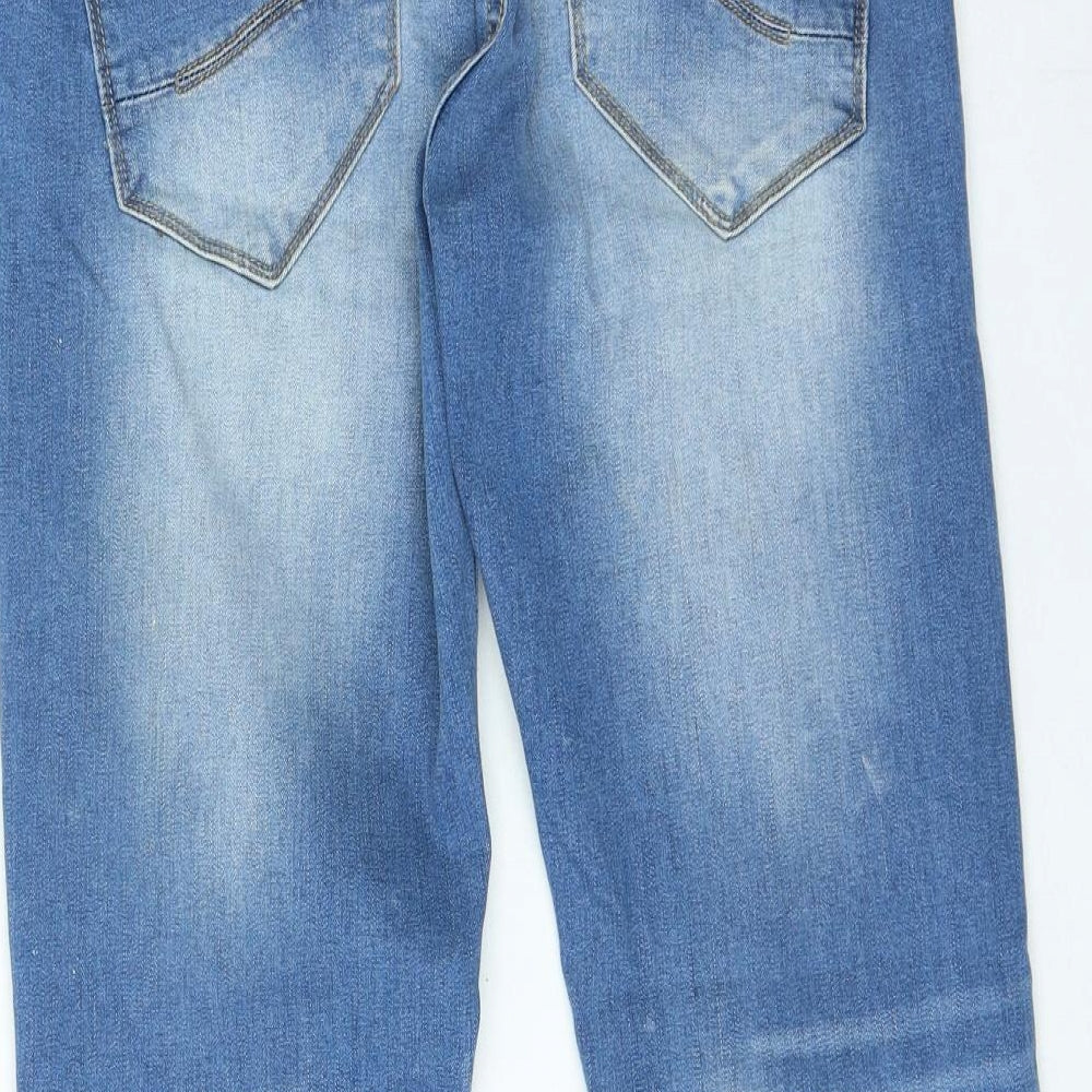 Cross Hatch Womens Blue Cotton Skinny Jeans Size 32 L30 in Regular Zip
