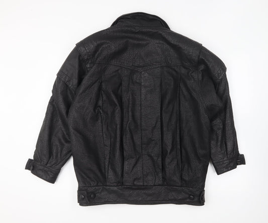 Stadick Womens Black Jacket Size 12 Button