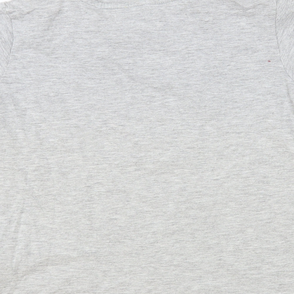 Dunnes Stores Boys Grey Cotton Pullover T-Shirt Size 7 Years Crew Neck Pullover - Race Cars