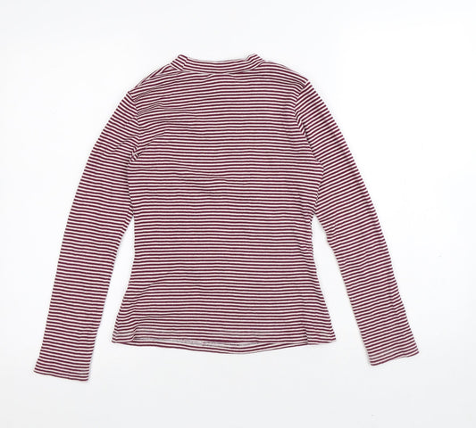 I Love Girls Wear Girls Multicoloured Striped Cotton Pullover T-Shirt Size 13 Years Round Neck