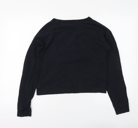 Jack Wills Womens Black Polyester Pullover Sweatshirt Size 6 Pullover