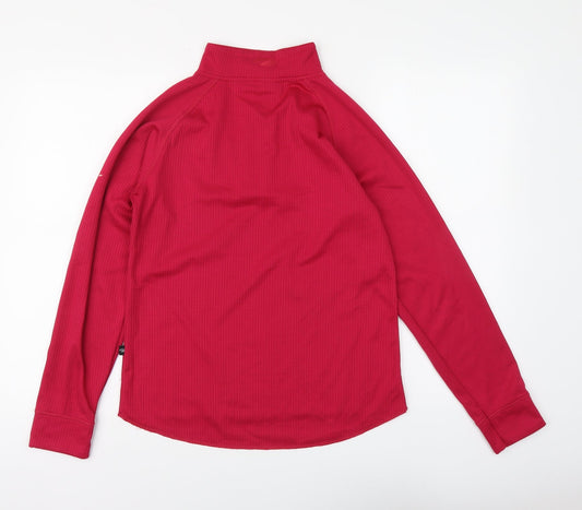 Womens UK 12 Regular Mountain Life Pink Pullover Sweatshirt