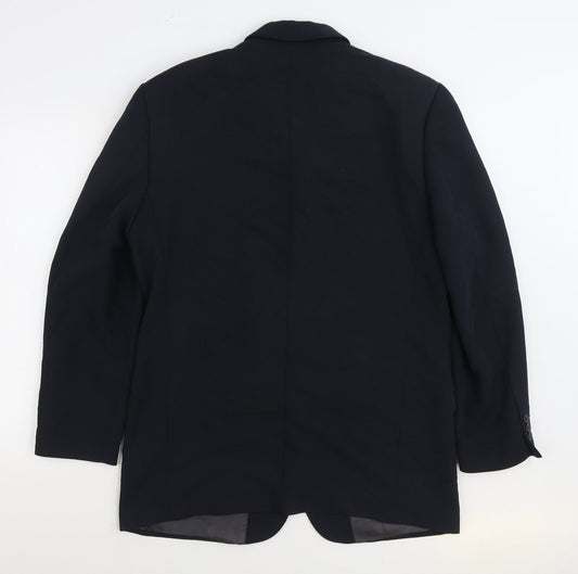 River Island Mens Black Viscose Jacket Suit Jacket Size 40