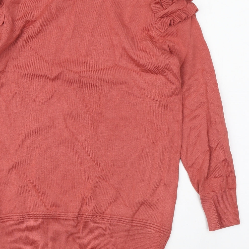 Principles Womens Red Round Neck Viscose Pullover Jumper Size 10