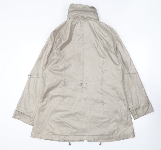 Lakeland Womens Beige Rain Coat Coat Size 10 Zip