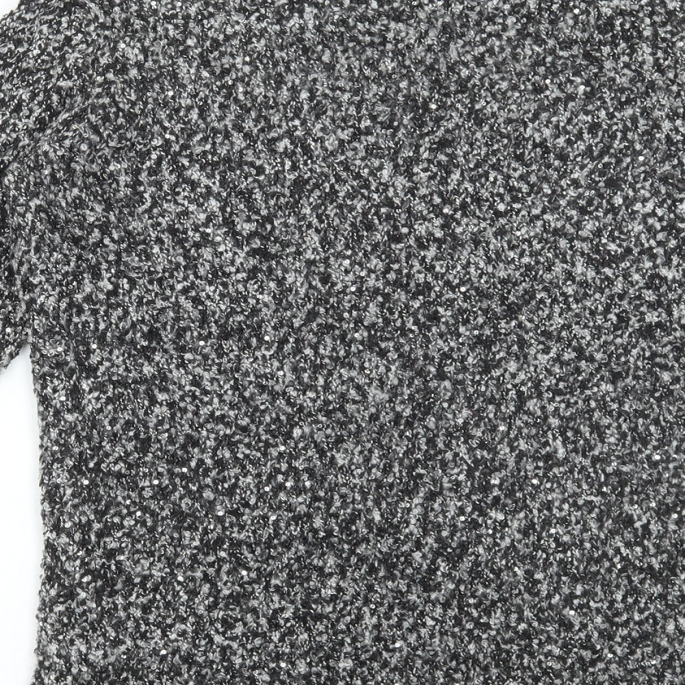 Atmosphere Womens Grey V-Neck Polyester Cardigan Jumper Size 6