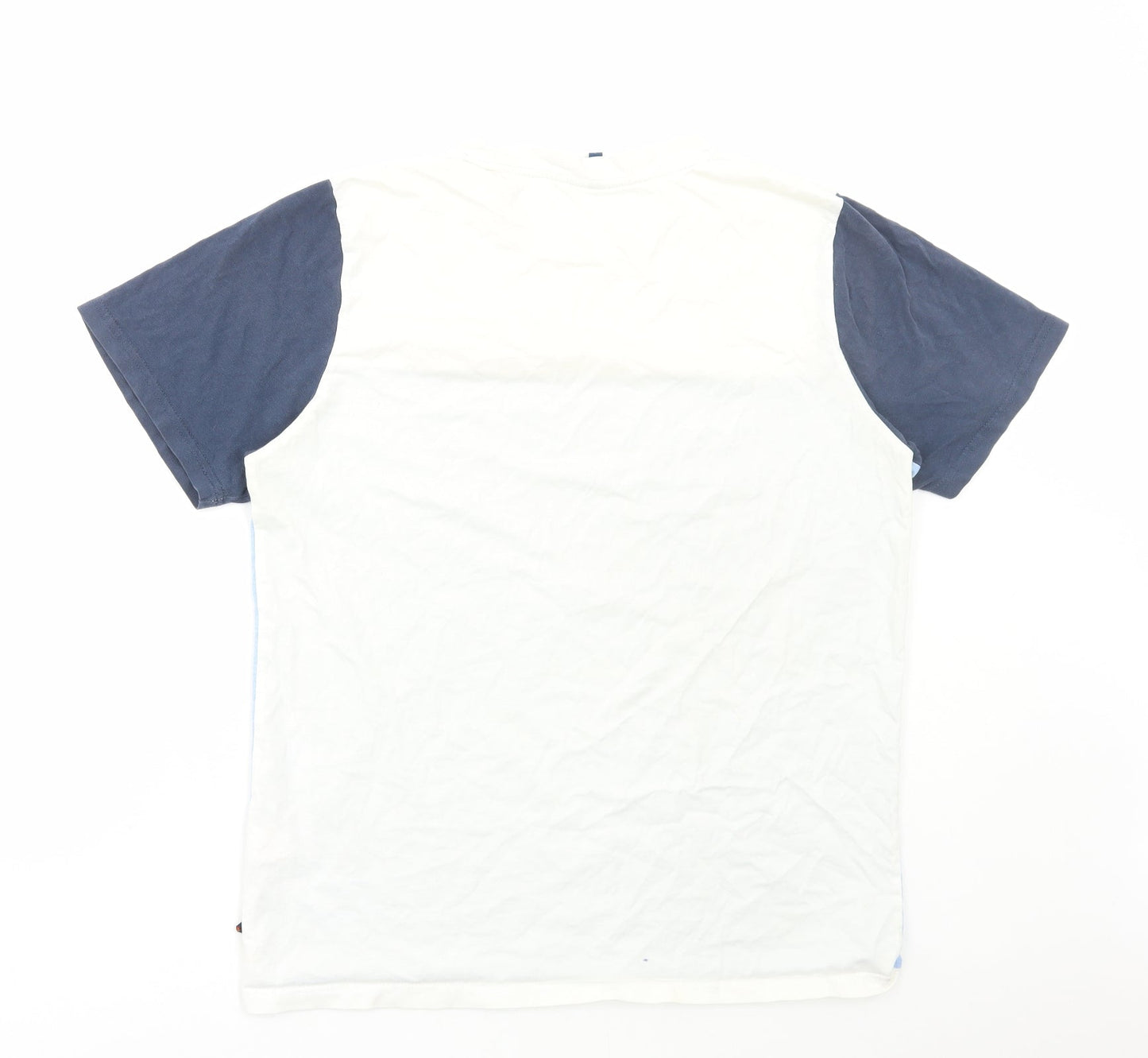 ellesse Mens Multicoloured Colourblock Polyester T-Shirt Size L Round Neck