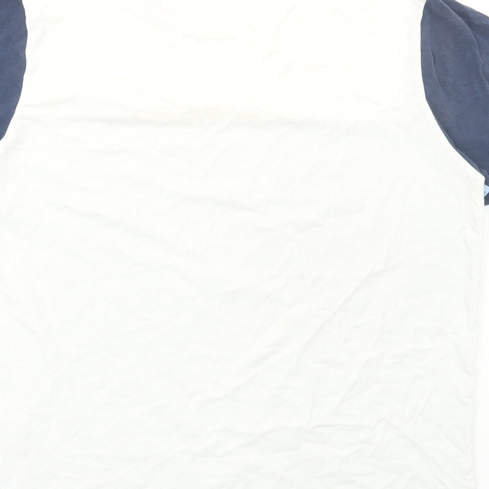 ellesse Mens Multicoloured Colourblock Polyester T-Shirt Size L Round Neck