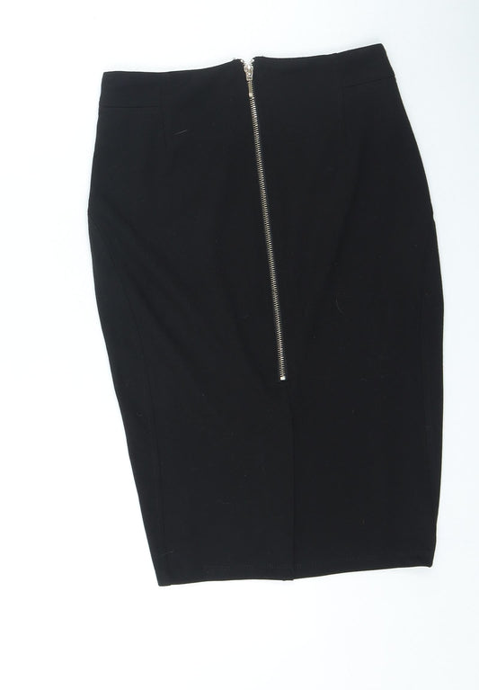Rant & Rave Womens Black Polyester Straight & Pencil Skirt Size 28 in Zip