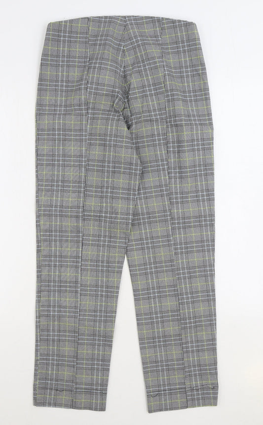 Gerard Womens Black Plaid Polyester Trousers Size 12 L27 in Regular Zip
