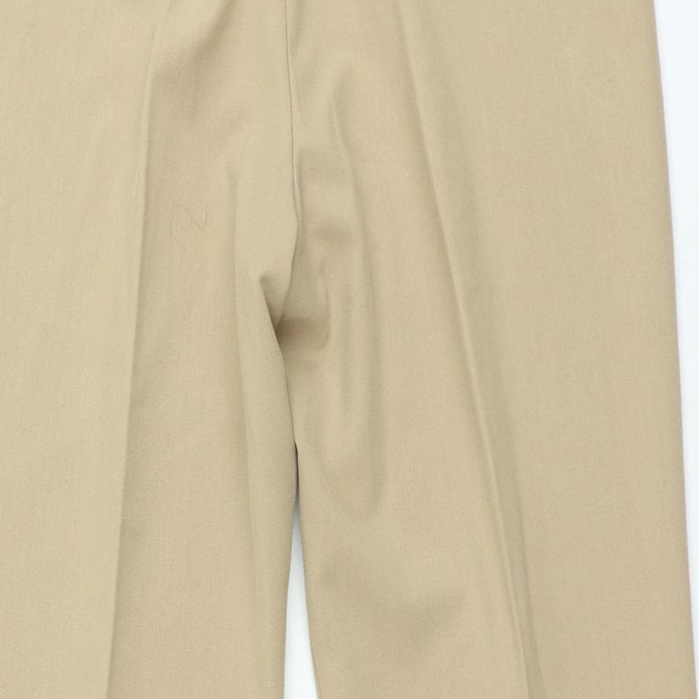Julipa Womens Brown Polyester Trousers Size 14 L27 in Regular