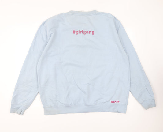 Preworn Womens Blue Cotton Pullover Sweatshirt Size XL Pullover - Girl Gang