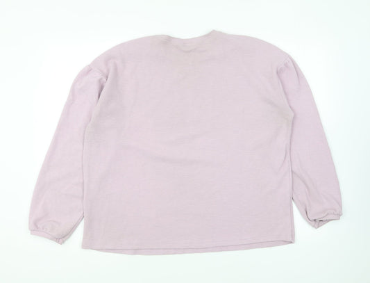 Dunnes Stores Womens Purple Polyester Pullover Sweatshirt Size L Pullover
