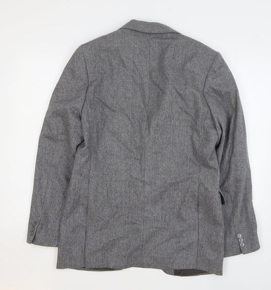 John Collier Mens Grey Wool Jacket Suit Jacket Size 40