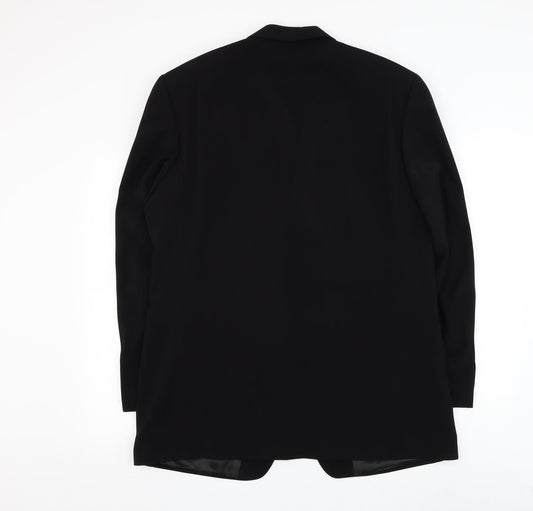 Francois Roux Mens Black Polyester Jacket Suit Jacket Size 42