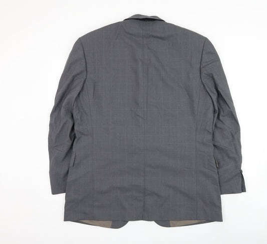 Lino Vierra Mens Grey Wool Jacket Suit Jacket Size 42