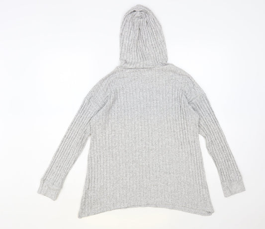 George Womens Grey Viscose Pullover Hoodie Size S Pullover
