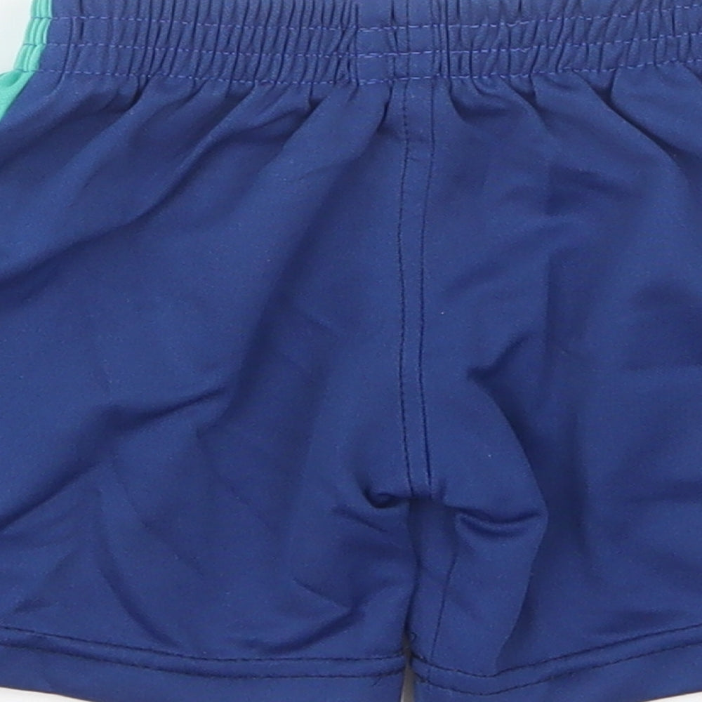 FC Barcelona Boys Blue Polyester Sweat Shorts Size 2 Years Regular Drawstring - Barcelona FC
