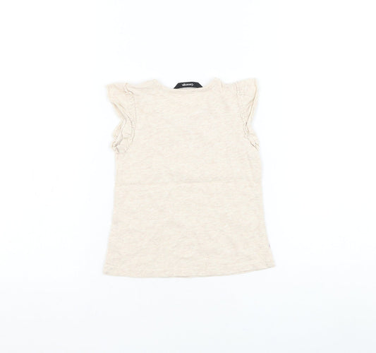 George Girls Beige Cotton Pullover Tank Size 12-18 Months Round Neck Pullover - Balloon