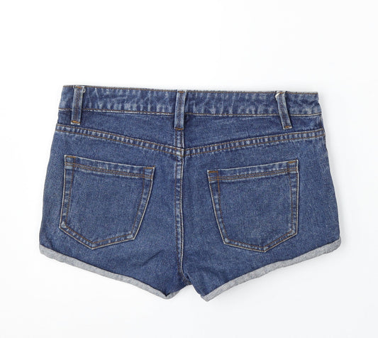 Waredenim Womens Blue Cotton Hot Pants Shorts Size 6 L3 in Regular Button