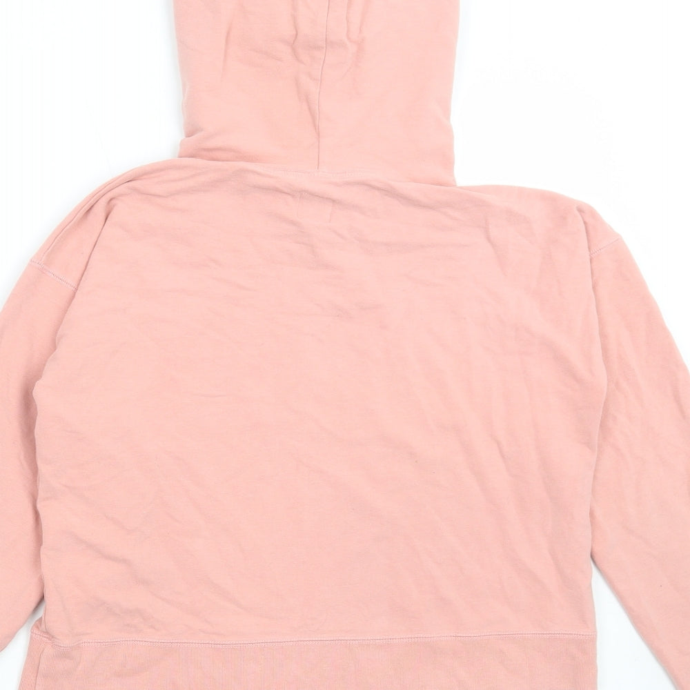 Jack Wills Womens Pink Cotton Pullover Hoodie Size 6 Pullover