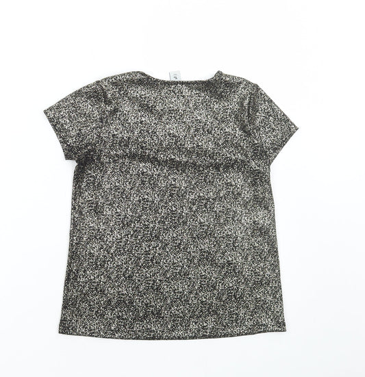 TU Girls Gold Polyester Basic T-Shirt Size 10 Years Round Neck Pullover