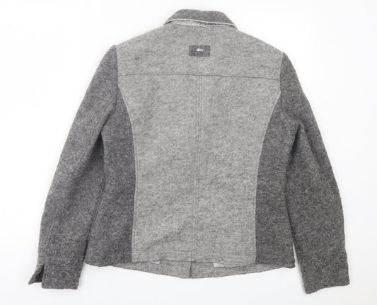 Kristen Womens Grey Jacket Size 14 Zip
