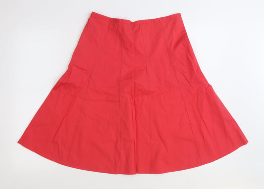 MK One Womens Pink Cotton A-Line Skirt Size 12 Zip
