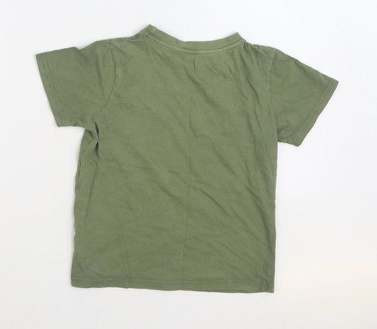 Primark Boys Green 100% Cotton Basic T-Shirt Size 8-9 Years Round Neck Pullover - Brooklyn