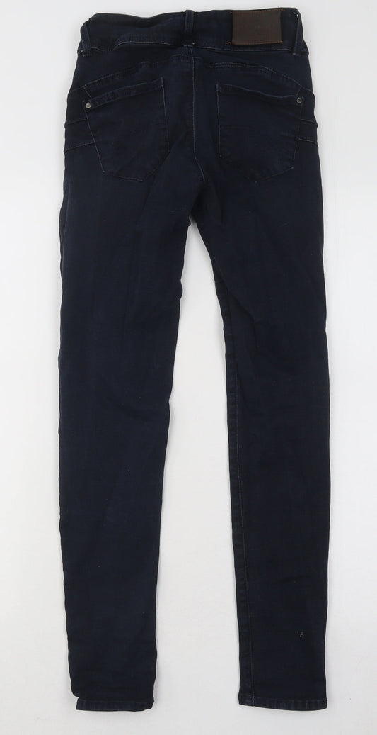 Rant & Rave Womens Blue Cotton Skinny Jeans Size 10 L25 in Regular Button