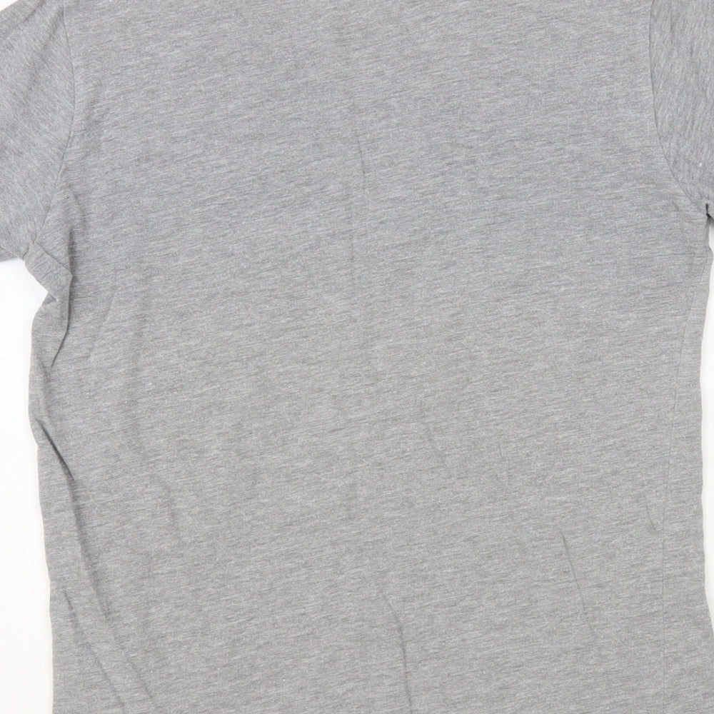 Team Apparel Womens Grey Cotton Jersey T-Shirt Size L Crew Neck - Jacksonville Jaguars