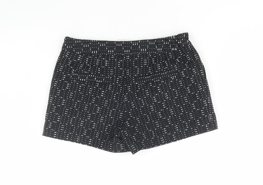 NEXT Girls Black Polka Dot Polyester Hot Pants Shorts Size 9 Years Regular Zip