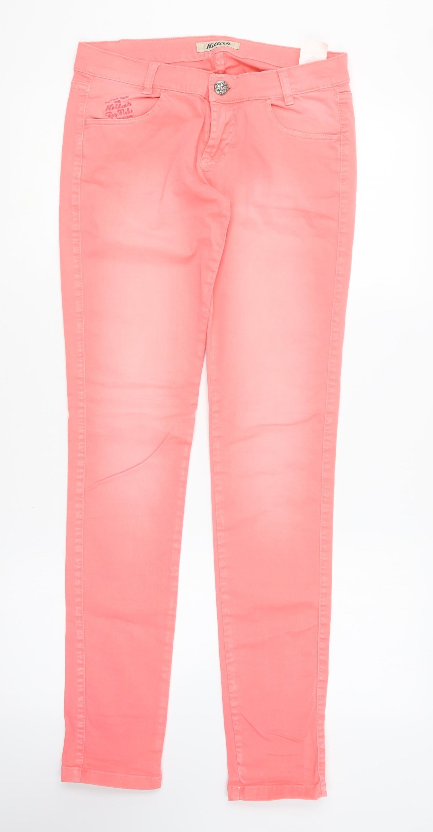 Killah Womens Pink Cotton Skinny Jeans Size 28 in L30 in Regular Button