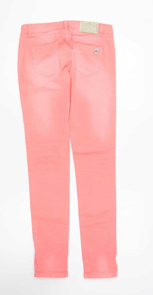Killah Womens Pink Cotton Skinny Jeans Size 28 in L30 in Regular Button