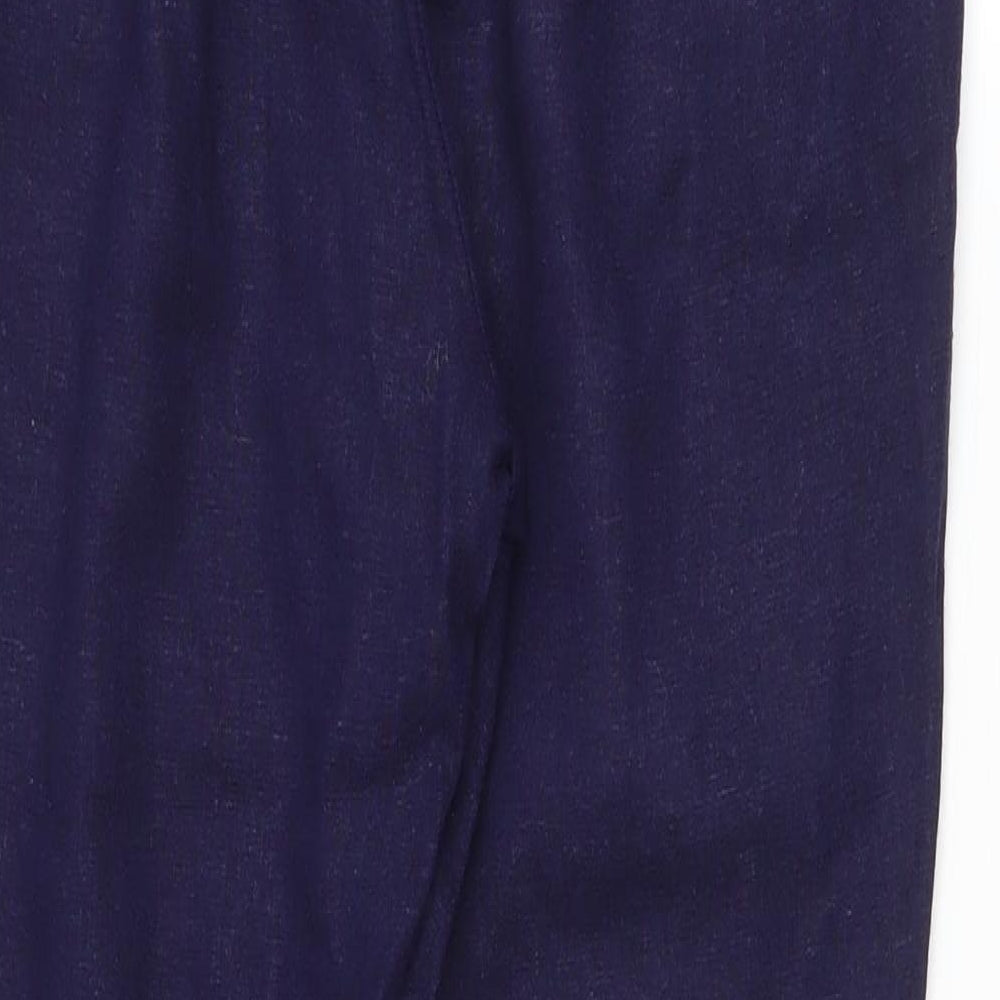 JustFab Womens Black Linen Carrot Trousers Size XS L27 in Regular Zip