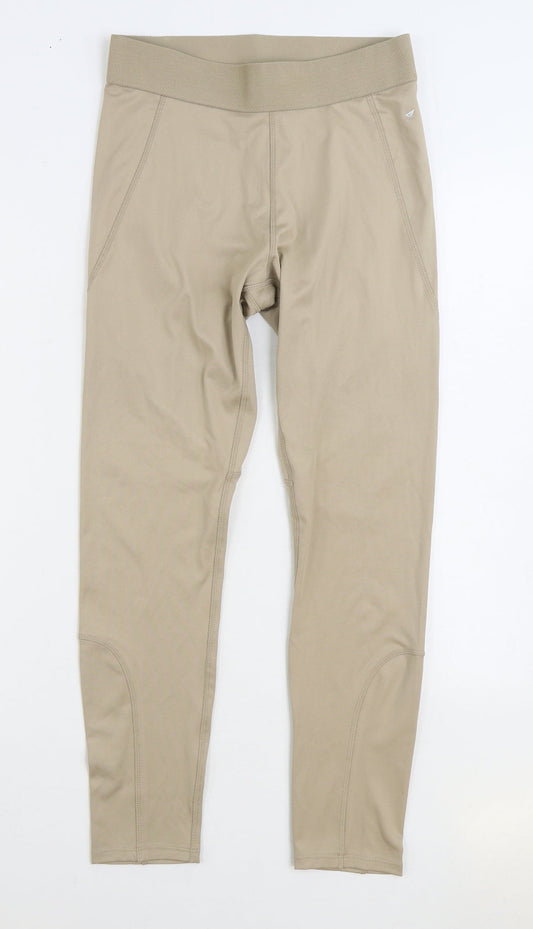 Workout Womens Beige Polyester Jogger Leggings Size S L28 in