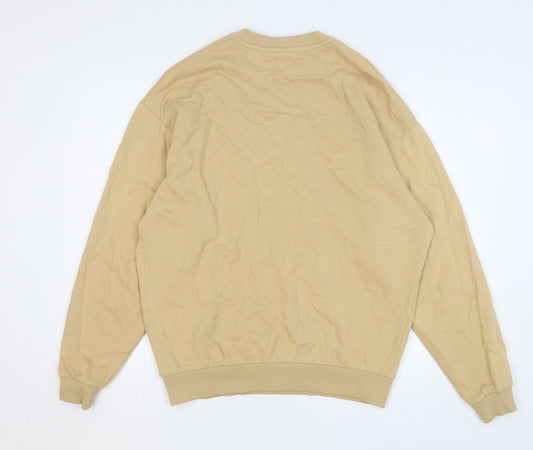 ASOS Mens Beige Cotton Pullover Sweatshirt Size S