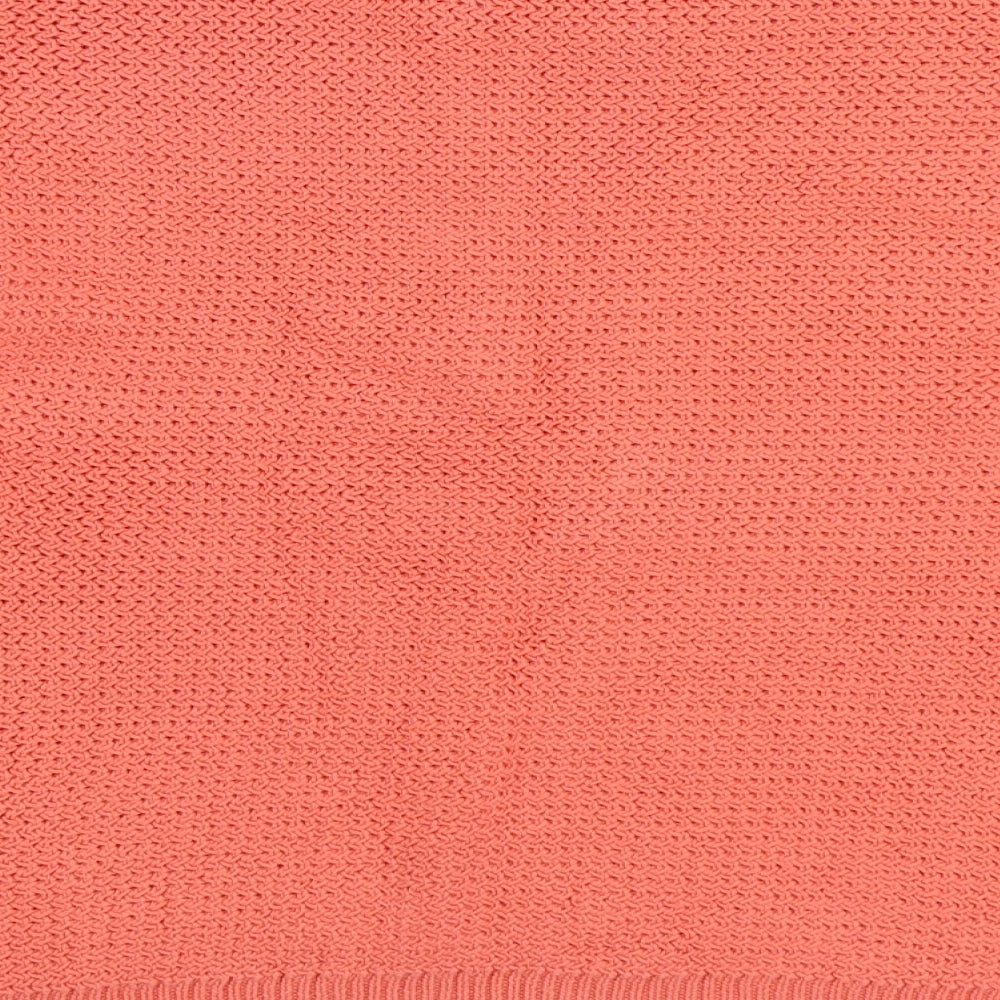 Marks and Spencer Womens Pink Round Neck 100% Cotton Pullover Jumper Size L