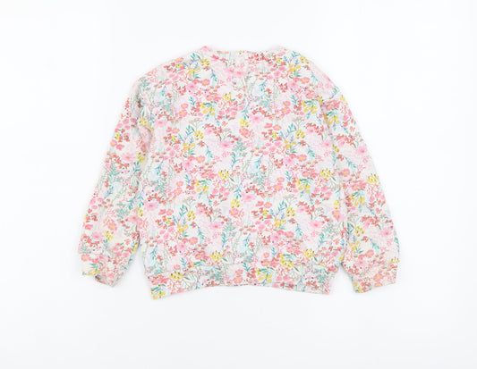Willow Girls Multicoloured Floral Cotton Pullover Sweatshirt Size 2-3 Years Pullover