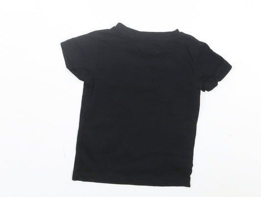 NEXT Boys Black Cotton Basic T-Shirt Size 9-12 Months Crew Neck Pullover - Best Ever Bro