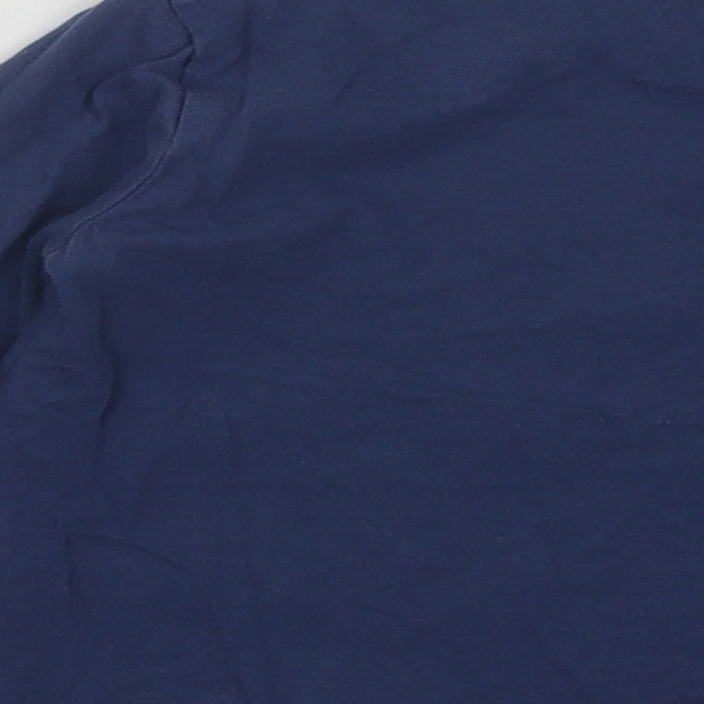 Gap Boys Blue Cotton Basic T-Shirt Size 18-24 Months Round Neck Pullover - Fire Engine
