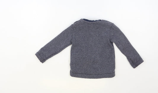 George Baby Blue Polyester Pullover Jumper Size 12-18 Months Snap - Dinosaur Pocket