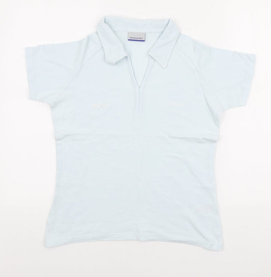 Reebok Womens Blue Cotton Basic Polo Size 14 Collared
