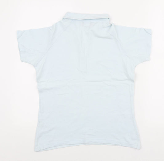 Reebok Womens Blue Cotton Basic Polo Size 14 Collared