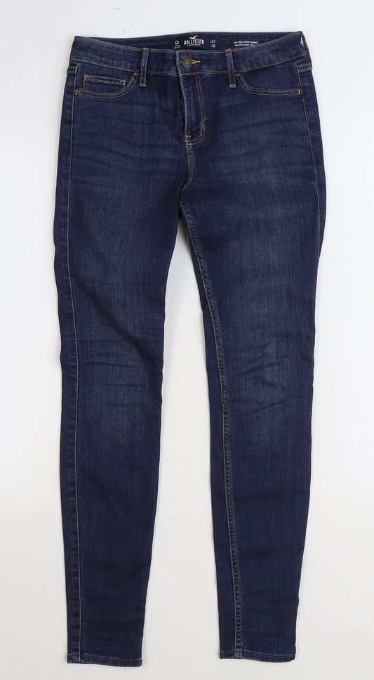 Hollister Mens Blue Cotton Skinny Jeans Size 27 in L30 in Regular Zip
