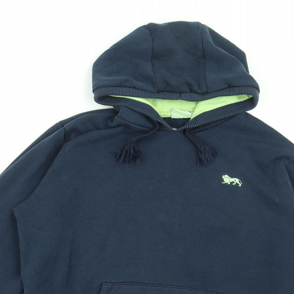 Lonsdale Mens Blue Cotton Pullover Hoodie Size S