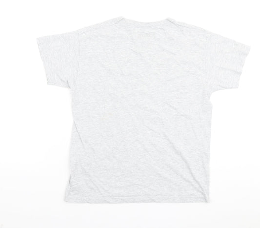Epic Games Boys Grey Cotton Basic T-Shirt Size 6-7 Years Round Neck - Fortnite