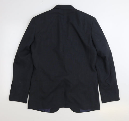 Taylor & Wright Mens Blue Polyester Jacket Suit Jacket Size 40
