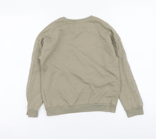 TU Girls Grey Cotton Pullover Sweatshirt Size 9 Years Pullover